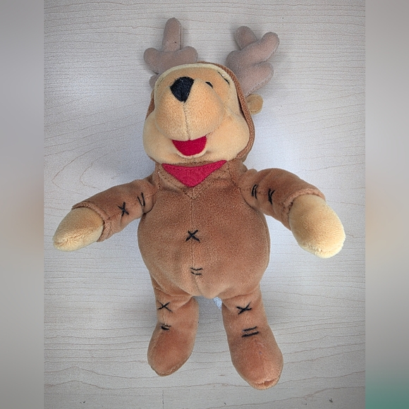 Disney Other - Winnie The Pooh Reindeer Pooh 1999 Vintage Christmas Plush Toy